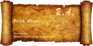 Rott Alex névjegykártya